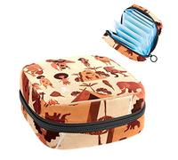 Bolsa de almacenamiento de servilletas sanitarias, bolsa de copa menstrual, bolsa de tampón, organizador de almohadillas de período para mujeres y niñas, ancestros de tribu primitiva