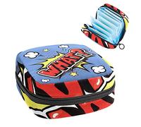 Bolsa de almacenamiento de servilletas sanitarias, bolsa de copa menstrual, bolsa de tampón, organizador de almohadillas de período para mujeres y niñas, qué palabra