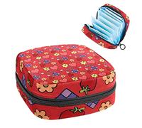 Bolsa de almacenamiento de servilletas sanitarias, bolsa de copa menstrual, bolsa de tampón, organizador de almohadillas de período para mujeres y niñas, globo de fresa de Kiss Love