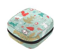Bolsa de almacenamiento de servilletas sanitarias, bolsa de copa menstrual, bolsa de viaje para niñas, organizador de almohadillas sanitarias de maquillaje, zorro de bosque de invierno