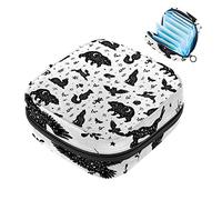 Bolsa de almacenamiento de servilletas sanitarias, bolsa de copa menstrual, bolsa de viaje para niñas, organizador de almohadillas sanitarias, diseño de galaxia animal del bosque