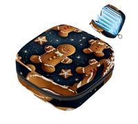 Bolsa de almacenamiento de servilletas sanitarias, bolsa de copa menstrual para niñas, bolsa de viaje de gran capacidad, organizador de almohadillas sanitarias, alce del bosque de Navidad, color 8, 1