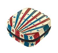 Bolsa de almacenamiento de servilletas sanitarias, bolsa de copa menstrual para niñas, de gran capacidad, organizador de almohadillas sanitarias, Grunge USA Stars Sunbeam