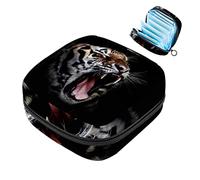 Bolsa de almacenamiento de servilletas sanitarias, bolsa de copa menstrual para niñas, de gran capacidad, organizador de almohadillas sanitarias, animal gato grande tigre