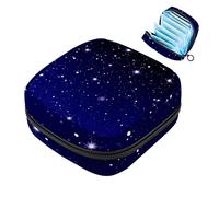 Bolsa de almacenamiento de servilletas sanitarias, bolsa de copa menstrual para niñas, de gran capacidad, organizador de almohadillas sanitarias, cielo estrellado, galaxia espacial