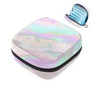 Bolsa de almacenamiento de servilletas sanitarias, bolsa de copa menstrual para niñas, de gran capacidad, organizador de almohadillas sanitarias, abstractas, coloridas, espirales psicodélicos, trippy