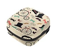 Bolsa de almacenamiento de servilletas sanitarias, bolsa de copa menstrual para niñas, organizador de almohadillas sanitarias de gran capacidad, sombrero de caballero de bicicleta británica