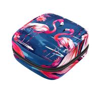 Bolsa de Almacenamiento de servilletas sanitarias,Bolsa de época,Flamingo Rayas Flores Rosas,Bolsa de Almohadilla