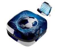 Bolsa de Almacenamiento de servilletas sanitarias,Bolsa de época,océano Azul fútbol Agua,Bolsa de Almohadilla