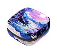 Bolsa de Almacenamiento de servilletas sanitarias,Bolsa de época,Resumen río Tropical Textura,Bolsa de Almohadilla
