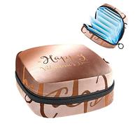 Bolsa de almacenamiento de servilletas sanitarias, bolsa de kit de período para la escuela, bolsa de copa menstrual, bolsa organizadora de servilletas sanitarias, feliz día del amante