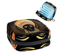Bolsa de almacenamiento de servilletas sanitarias, bolsa de kit de período para la escuela, bolsa de copa menstrual, bolsa organizadora de servilletas sanitarias, mujer africana con turbante
