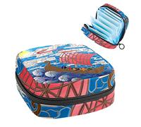 Bolsa de almacenamiento de servilletas sanitarias, bolsa de kit de período para la escuela, bolsa de copa menstrual, bolsa organizadora de servilletas sanitarias, mares divididos