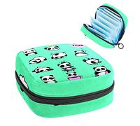 Bolsa de almacenamiento de servilletas sanitarias, bolsa de kit de período para la escuela, bolsa de copa menstrual, bolsa organizadora de servilletas sanitarias, lindo Hello Panda