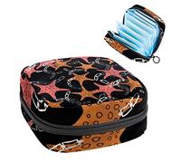 Bolsa de almacenamiento de servilletas sanitarias, bolsa de kit de período para la escuela, bolsa de copa menstrual, bolsa organizadora de servilletas sanitarias, estrella de mar marina y cadenas