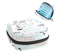 Bolsa de almacenamiento de servilletas sanitarias, bolsa de kit de período para la escuela, bolsa de copa menstrual, bolsa organizadora de servilletas sanitarias, bonita nube de velero de ballena