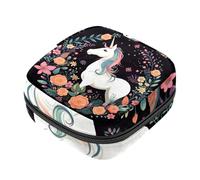 Bolsa de almacenamiento de servilletas sanitarias, bolsa de período, bolsa de almohadillas, unicornios, nube, luna, bolsa de período