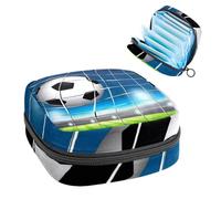 Bolsa de almacenamiento de servilletas sanitarias, bolsa de tampón para copa menstrual, organizador para almohadillas de período, para mujeres y niñas, un fútbol en la meta