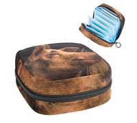 Bolsa de almacenamiento de servilletas sanitarias, bolsa de tampón para copa menstrual, organizador para almohadillas de período, para mujeres y niñas, lindo cerdo grande en granja