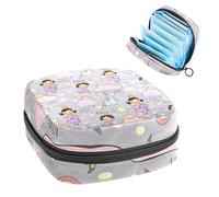 Bolsa de almacenamiento de servilletas sanitarias, bolsa de tampón para copa menstrual, organizador para almohadillas de período, para mujeres y niñas, princesa, hada, unicornio, nube arcoíris