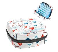 Bolsa de almacenamiento de servilletas sanitarias, bolsa portátil para copa menstrual, bolsa para el primer período para mujeres y niñas, día de San Valentín, corazón latido 1997, bolso acolchado con