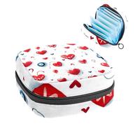 Bolsa de almacenamiento de servilletas sanitarias, bolsa portátil para copa menstrual, bolsa para el primer período para mujeres y niñas, día de San Valentín, corazón latido 1953, bolso acolchado con