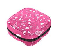 Bolsa de almacenamiento de servilletas sanitarias, bolsas de productos femeninos, bolsa portátil para niñas y mujeres, Torre Eiffel de París, Varios colores, 4.7x6.6x6.6 in/12x17x17 cm