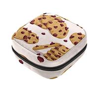 Bolsa de almacenamiento de servilletas sanitarias, bolsas de productos femeninos, bolsa portátil para niñas y mujeres, galletas con chispas de chocolate 1-01, Varios colores, 4.7x6.6x6.6 in/12x17x17 cm