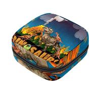 Bolsa de almacenamiento de servilletas sanitarias, bolsas de productos femeninos, bolsa portátil para niñas y mujeres, dinosaurios, incendios forestales, Varios colores, 4.7x6.6x6.6 in/12x17x17 cm