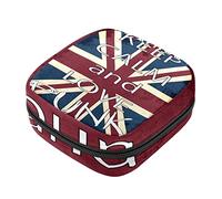 Bolsa de almacenamiento de servilletas sanitarias, bolsas de productos femeninos, bolsa portátil para niñas, mujeres, señoras, bandera de Inglaterra del Reino Unido, Keep Calm and Love, Varios