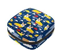 Bolsa de almacenamiento de servilletas sanitarias, bolsas de productos femeninos, bolsa portátil para niñas y mujeres, patrón de corgi, Varios colores, 4.7x6.6x6.6 in/12x17x17 cm