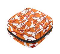 Bolsa de almacenamiento de servilletas sanitarias, bolsas de productos femeninos, bolsa portátil para kit de período para niñas, mujeres, señoras, perro corgi, Varios colores, 4.7x6.6x6.6 in/12x17x17
