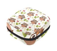 Bolsa de almacenamiento de servilletas sanitarias, bolsas de productos femeninos, bolsa portátil para niñas, mujeres, señoras, búhos lindos, Varios colores, 4.7x6.6x6.6 in/12x17x17 cm