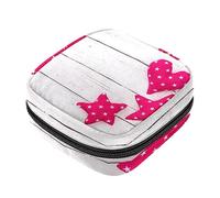 Bolsa de almacenamiento de servilletas sanitarias, bolsas de productos femeninos, bolsa portátil para niñas, mujeres, señoras, corazón romántico estrella, Varios colores, 4.7x6.6x6.6 in/12x17x17 cm