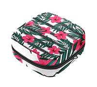 Bolsa de almacenamiento de servilletas sanitarias, bolsas de productos femeninos, bolsa portátil para niñas y mujeres, hojas tropicales, flores rojas, rayas negras, Varios colores, 4.7x6.6x6.6 in/12x17x17 cm