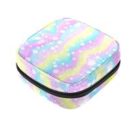 Bolsa de almacenamiento de servilletas sanitarias, bolsas de productos femeninos, bolsa portátil para niñas y mujeres, patrón de purpurina de fantasía, Varios colores, 4.7x6.6x6.6 in/12x17x17 cm