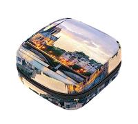 Bolsa de almacenamiento de servilletas sanitarias, bolsas de productos femeninos, bolsa portátil para niñas y mujeres, Notre Dame Paris, Varios colores, 4.7x6.6x6.6 in/12x17x17 cm