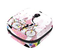 Bolsa de almacenamiento de servilletas sanitarias, bolsas de productos femeninos, bolsa portátil para niñas, mujeres, damas, flores, bicicleta, rosa, dama, mariposa al aire libre, Varios colores, 4.7x6.6x6.6 in/12x17x17 cm