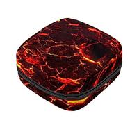 Bolsa de almacenamiento de servilletas sanitarias, bolsas de productos femeninos, bolsa portátil para niñas y mujeres, Magma Lava, Varios colores, 4.7x6.6x6.6 in/12x17x17 cm