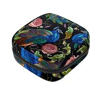 Bolsa de almacenamiento de servilletas sanitarias, bolsas de productos femeninos, bolsa portátil para niñas y mujeres, pavo real, negro, Varios colores, 4.7x6.6x6.6 in/12x17x17 cm