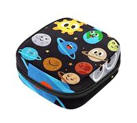 Bolsa de almacenamiento de servilletas sanitarias, bolsas de productos femeninos, bolsa portátil para niñas y mujeres, sistema solar, sol, tierra, sonriente, Varios colores, 4.7x6.6x6.6 in/12x17x17 cm