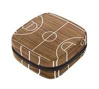 Bolsa de almacenamiento de servilletas sanitarias, bolsas de productos femeninos, bolsa portátil para niñas y mujeres, baloncesto, campo verde, marrón, Varios colores, 4.7x6.6x6.6 in/12x17x17 cm