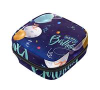 Bolsa de almacenamiento de servilletas sanitarias, bolsas de productos femeninos, bolsa portátil para kit de período para niñas, mujeres, mujeres, globos, color oscuro, Varios colores, 4.7x6.6x6.6 in/12x17x17 cm