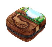 Bolsa de almacenamiento de servilletas sanitarias, bolsas de productos femeninos, bolsa portátil para niñas, mujeres, mujeres, mujeres, una familia de conejillos de indias que vive bajo tierra, Varios colores, 4.7x6.6x6.6 in/12x17x17 cm