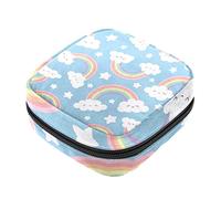 Bolsa de almacenamiento de servilletas sanitarias, bolsas de productos femeninos, bolsa portátil para niñas y mujeres, bolsa colorida de arco iris, linda sonrisa, azul nube, Varios colores,