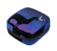 Bolsa de almacenamiento de servilletas sanitarias, bolsas de productos femeninos, bolsa portátil para kit de período para niñas, mujeres, señoras, llama, Varios colores, 4.7x6.6x6.6 in/12x17x17 cm
