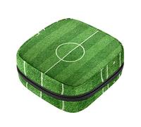 Bolsa de almacenamiento de servilletas sanitarias, bolsas de productos femeninos, bolsa portátil para niñas y mujeres, campo de fútbol, verde, Varios colores, 4.7x6.6x6.6 in/12x17x17 cm