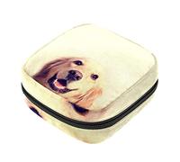Bolsa de almacenamiento de servilletas sanitarias, bolsas de productos femeninos, bolsa portátil para niñas, mujeres, señoras, perros, Golden Retriever, Varios colores, 4.7x6.6x6.6 in/12x17x17 cm
