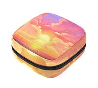Bolsa de almacenamiento de servilletas sanitarias, bolsas de productos femeninos, bolsa portátil para niñas, mujeres, damas, atardecer, amanecer, océano, Varios colores, 4.7x6.6x6.6 in/12x17x17 cm