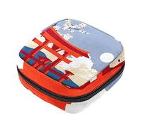 Bolsa de almacenamiento de servilletas sanitarias, bolsas de productos femeninos, bolsa portátil para kit de período para niñas, mujeres, señoras, hermosa Torii Japón, Varios colores, 4.7x6.6x6.6 in/12x17x17 cm